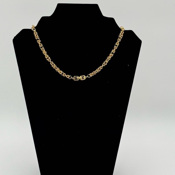 Givenchy  vmVintage  Gold Plated Byzantine Chain  Necklace Choker - Picture 1 of 10
